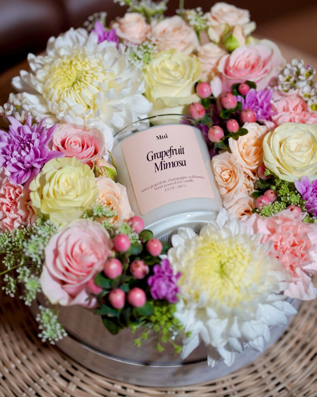Fresh Flower Candle Box- Lavish x Mui by Vui