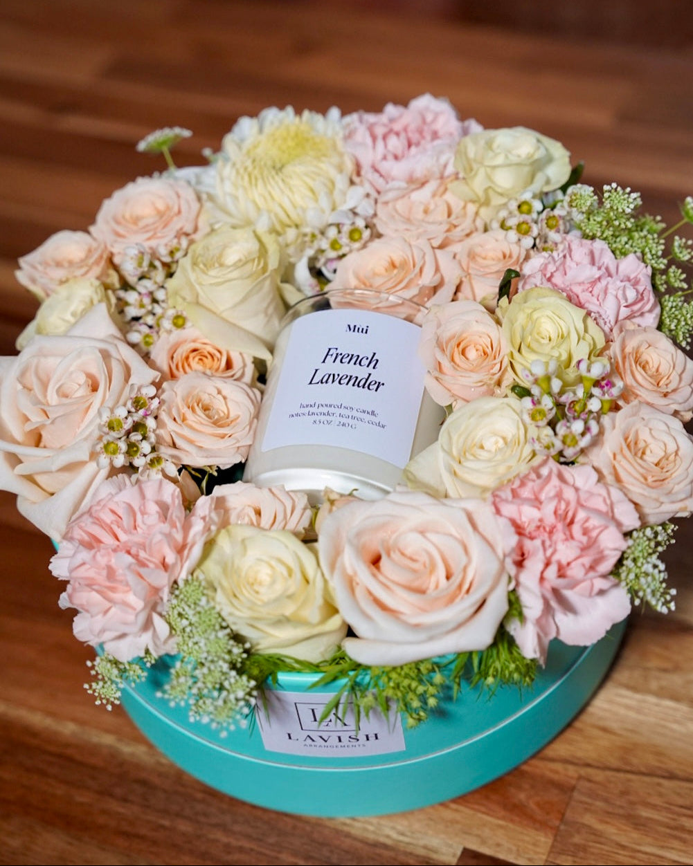 Fresh Flower Candle Box- Lavish x Mui by Vui