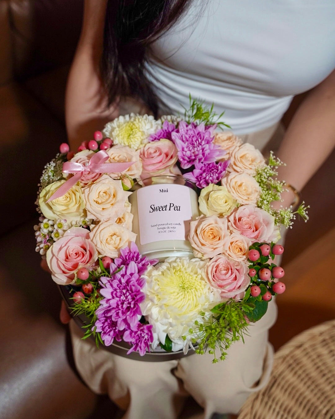 Fresh Flower Candle Box- Lavish x Mui by Vui